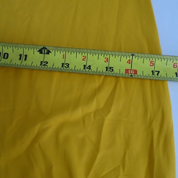 Shein Curve Basics Yellow Bodycon 3/4 Sleeve Dress Women Size OXL 12 NEW - Picture 9 of 11